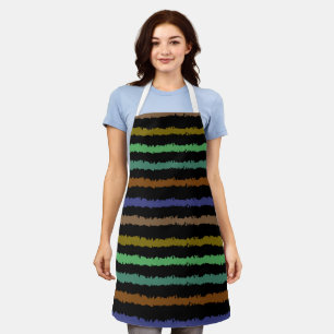 Colourful Line Abstract Pattern Apron