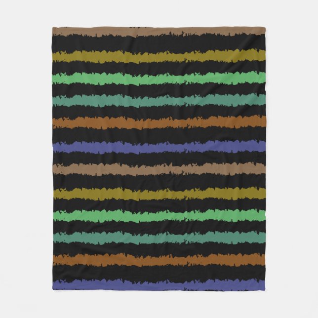 Colourful Line Abstract Pattern Fleece Blanket (Front)