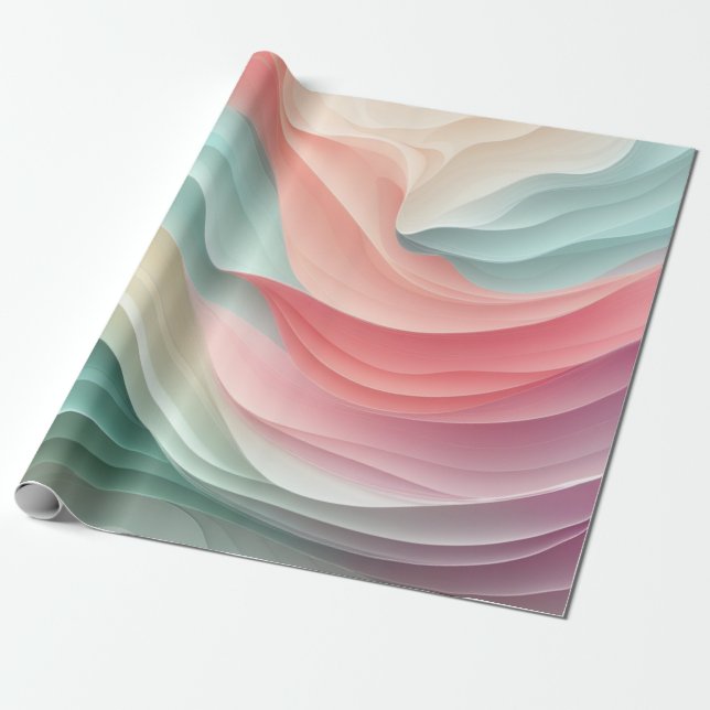 colourful Line Abstract Wrapping Paper (Unrolled)