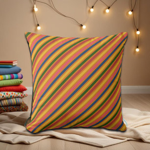 Colourful Line Pattern Cushion