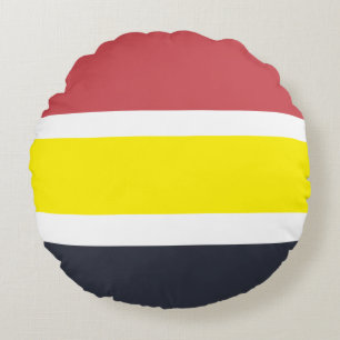 Colourful line stripes pattern round pillow