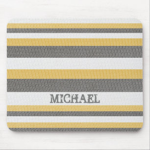 Colourful Linen Stripes Mouse Pad