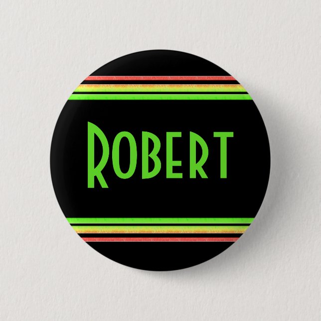 colourful lines 6 cm round badge (Front)