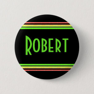 colourful lines 6 cm round badge