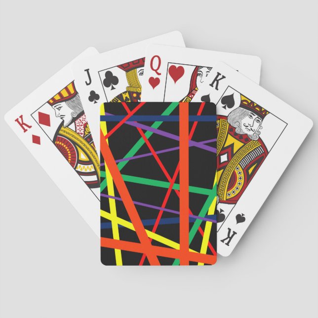Colourful Lines Playing Cards (Back)