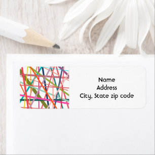 Colourful Lines  Return Address Label