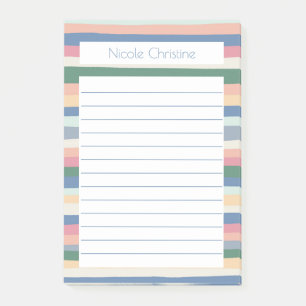 Colourful Lines Stripes Pattern CUSTOMIZED Notepad
