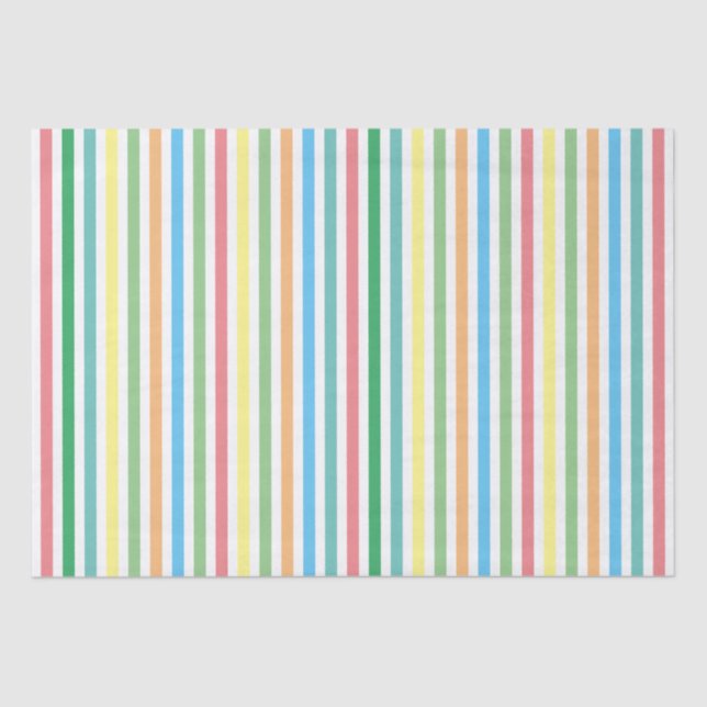 Colourful Lines Stripes Tissue Paper (Front)