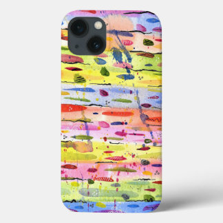Colourful Lines Watercolor Abstract iPhone 13 Case