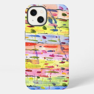 Colourful Lines Watercolor Abstract iPhone 13 Case