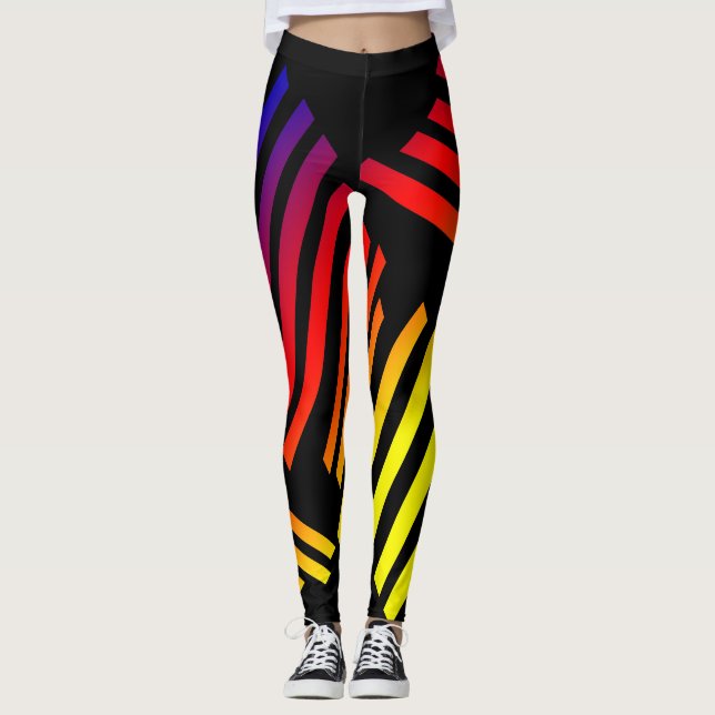 Colourful lining leggings for women (Front)