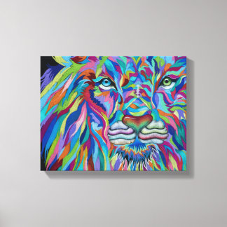 Colourful Lion Canvas Print