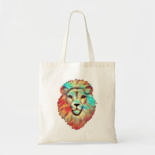 Colourful Lion Face Tote Bag