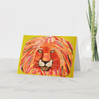 Colourful Lion Greeting Card
