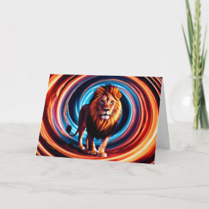 Colourful Lion Gyre Card
