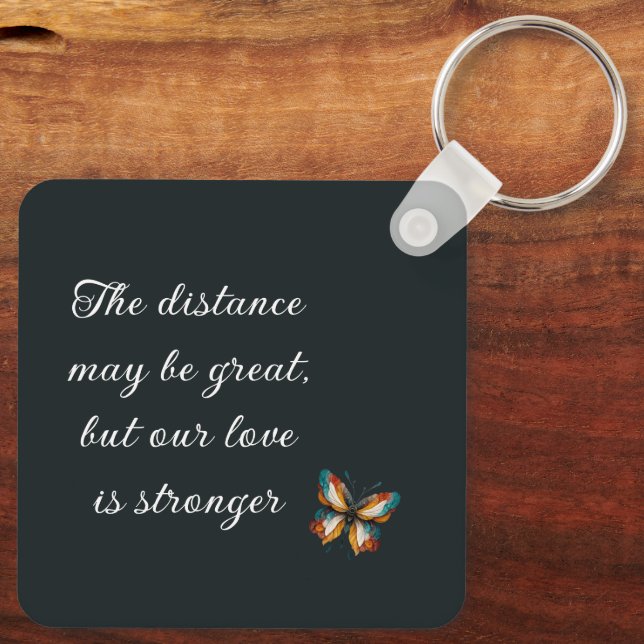 Colourful Lion Keychain – Love Knows No Distance (Back)