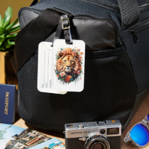Colourful Lion King Luggage Tag