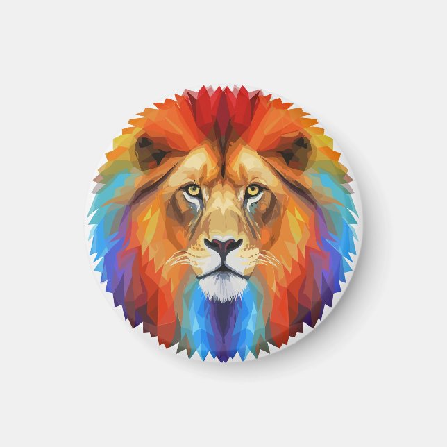 Colourful Lion Magnet (Front)