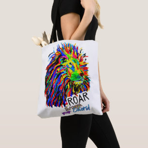 Colourful Lion Tote Bag
