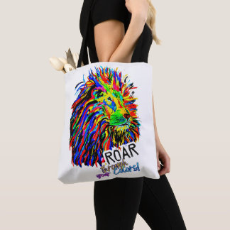 Colourful Lion Tote Bag