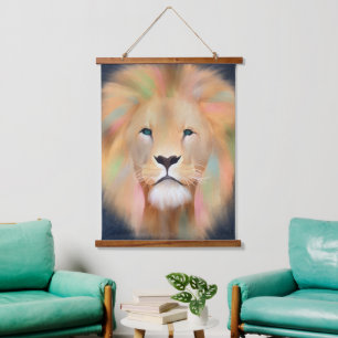 Colourful Lion Wild Animal Art Painting Hanging Tapestry