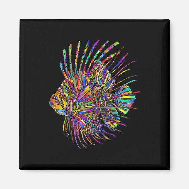 Colourful Lionfish Lion Fish  Magnet (Front)