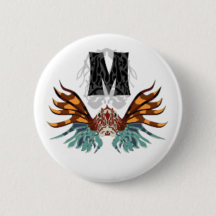 Colourful Lionfish Monogram 6 Cm Round Badge