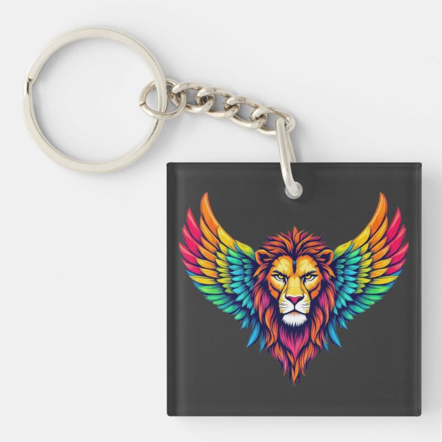 Colourful Lionheart Key Ring (Front)