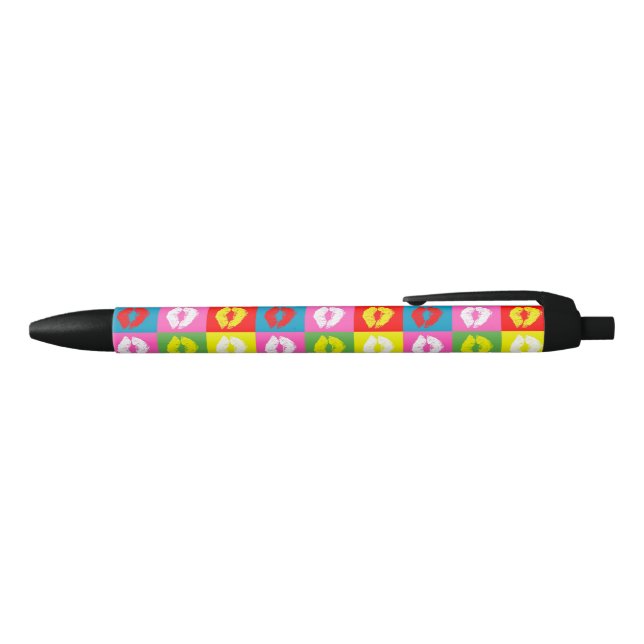 Colourful lips black ink pen (Top)