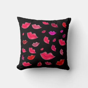 Colourful lips cushion