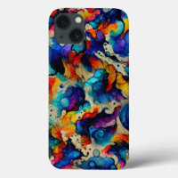Colourful Liquid Ink Abstraction
