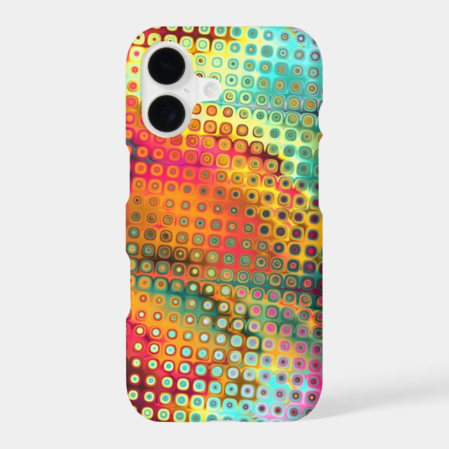 Colourful Liquid Micro Dots Abstract Pattern (Back)