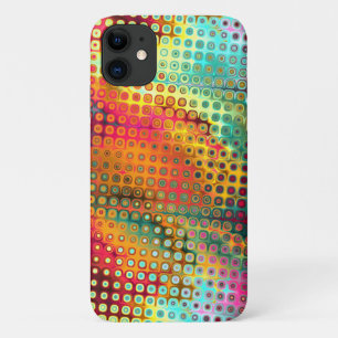 Colourful Liquid Micro Dots Abstract Pattern iPhone 11 Case