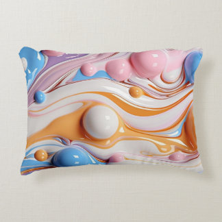 Colourful Liquid with Bubbles Decorative Cushion