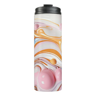 Colourful Liquid with Bubbles Thermal Tumbler