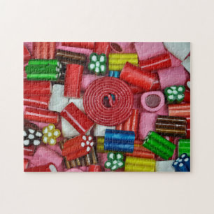 Colourful liquorice candy jigsaw puzzle