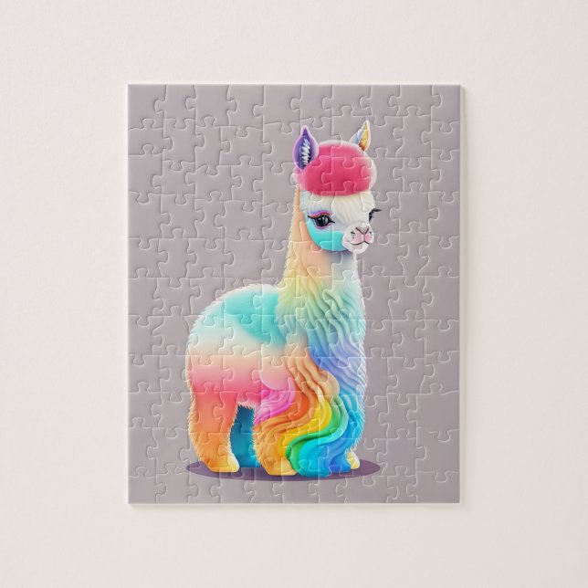 Colourful Little Alpaca Jigsaw Puzzle (Vertical)