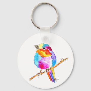 Colourful Little Bird Key Ring