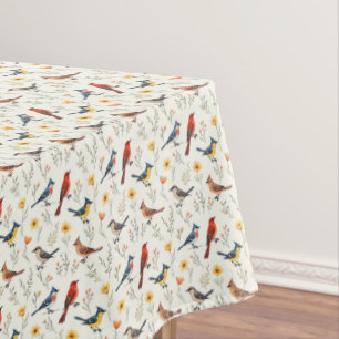 Colourful Little Birds Tablecloth