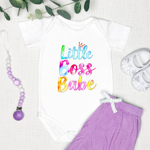 Colourful "Little Boss Babe"  Baby Bodysuit