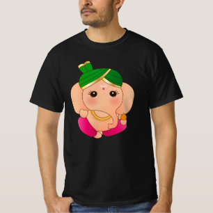 COLOURFUL LITTLE LORD GANESHA LOGO UNIQUE DESIGN  T-Shirt