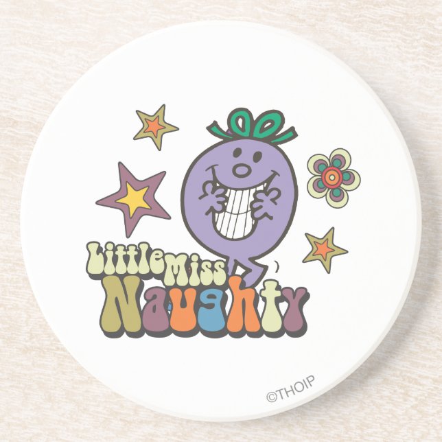 Colourful Little Miss Naughty Coaster (Front)