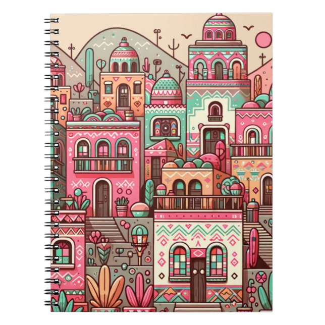 Colourful Little Village Notebook (Front)