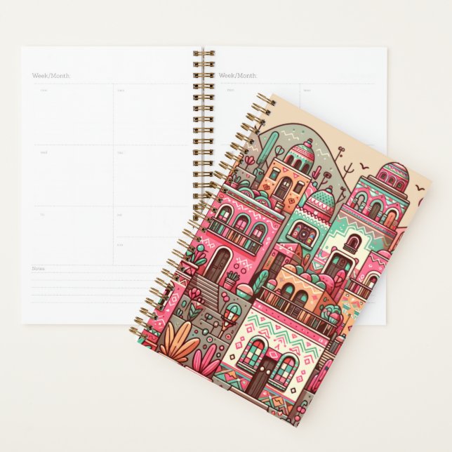 Colourful Little Village Planner (Display)