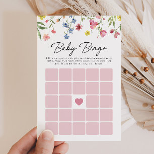 Colourful Little Wildflower Baby Shower Bingo Game