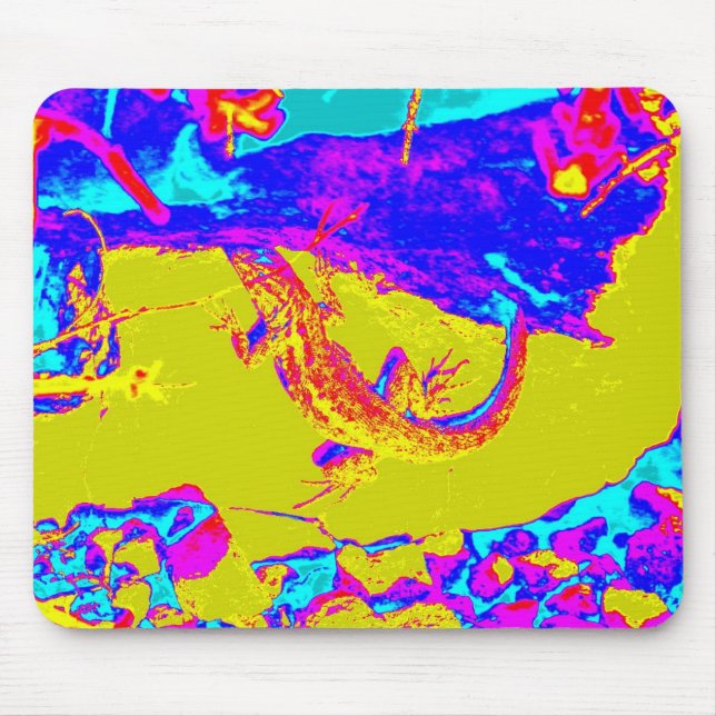 colourful lizard mousepad (Front)
