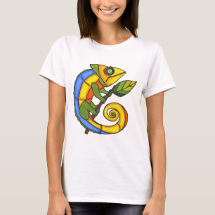 Colourful Lizard on a Branch T-Shirt