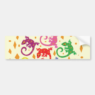 Colourful Lizards Bumper Sticker