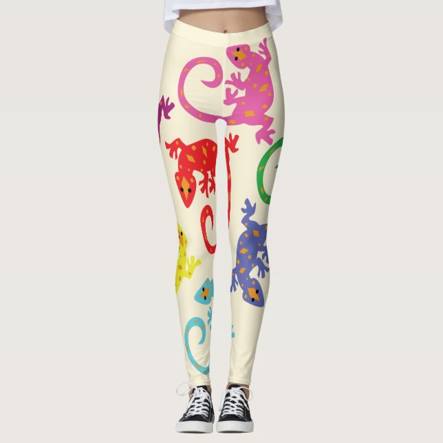 Colourful Lizards Leggings (Front)