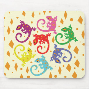Colourful Lizards Mouse Pad